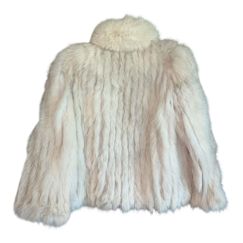 Saga Fox Fur Jacket - Blue Fox white luxury Finland Size L - Picture 2 of 7